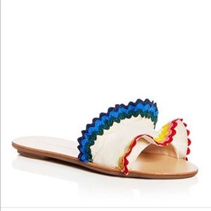 Loeffler Randall birdie ruffle rainbow sandal 9.5